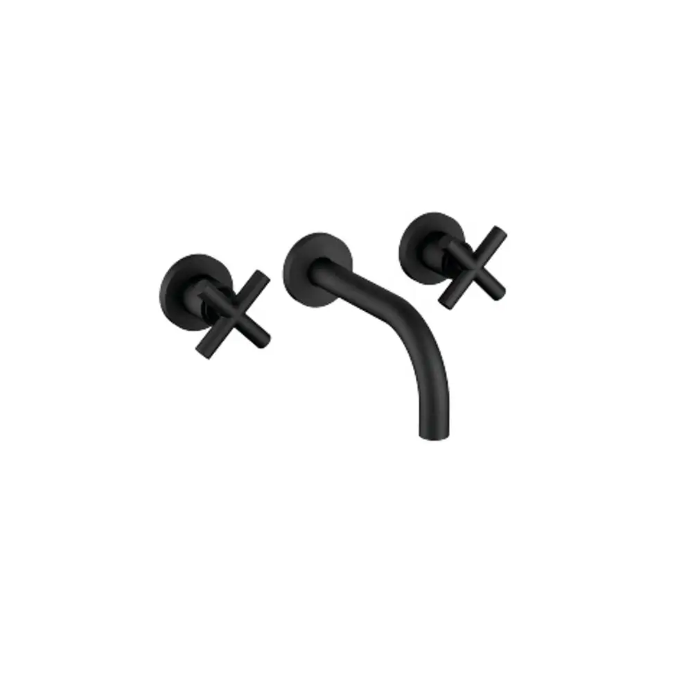 Dornbracht-TARA.-Waschtisch-Wandbatterie-Vierlochbatterie-ohne Ablaufgarnitur-Ausladung 160mm-schwarz matt, 36707892-33 Galeriebild 1